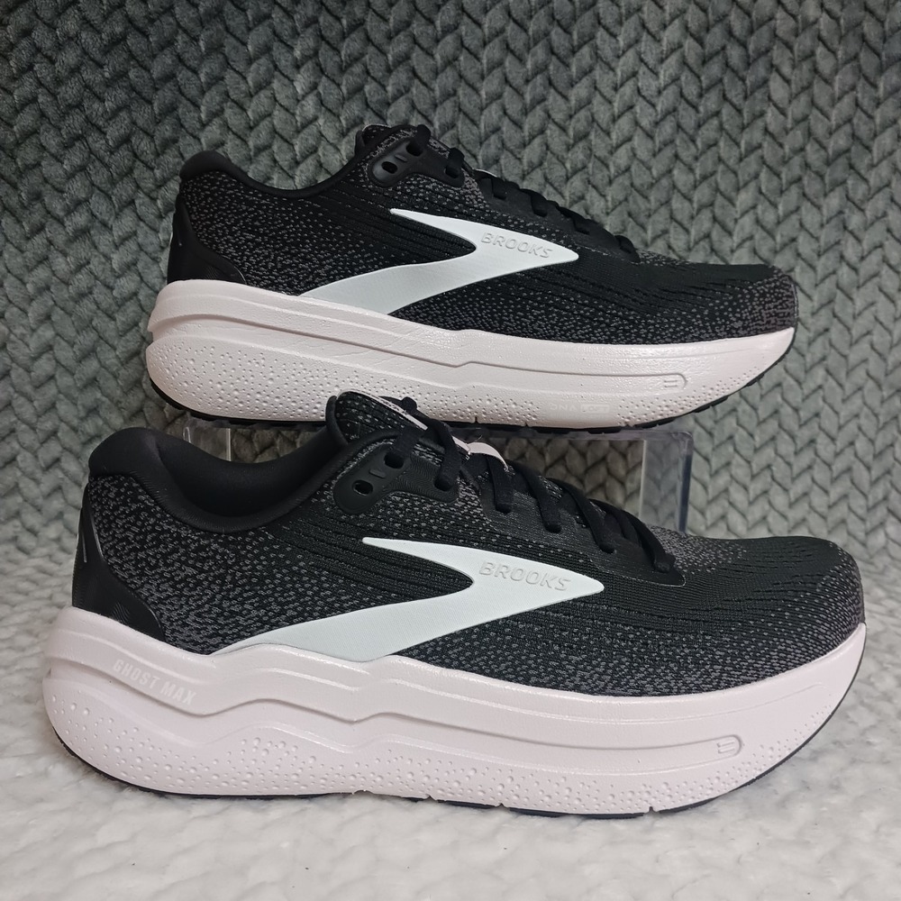 Brooks Ghost Max 2 Black White Orchid Ice Women's Walking Running Shoes Size 9